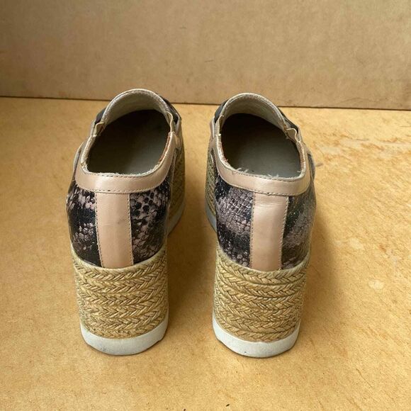 Faux Snakeskin Platform Espadrille Shoes Women EU 37 US 6.5 Lightweight Clubwear - Picture 3 of 15